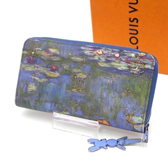 Louis Vuitton Wallet Masters Collection Monet Blue Rare by Jeff Koons - Picture 2 of 11